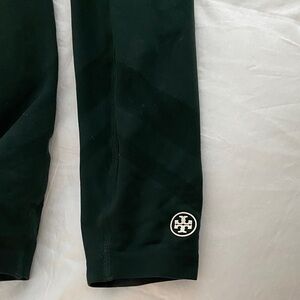 Tory Burch Forest Green High-Waist Leggings